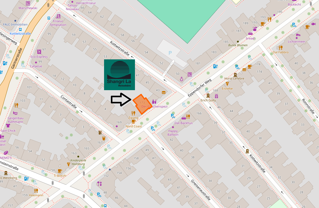 Standort Shangri La Reisebüro Hamburg